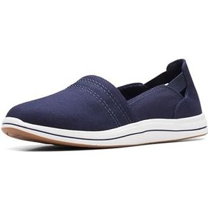 Clarks Breeze Step II instappers voor dames, Donker Navy Textiel, 43 EU