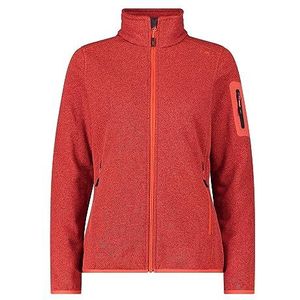 CMP dames Knit-Tech-3h14746 fleecejack, rood fluo klaproos antraciet, D46