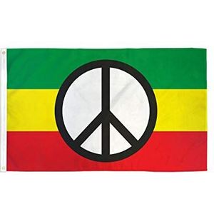 AZ FLAG Vlag Vrede Rasta 90 x 60 cm – vlag Bob Marley 60 x 90 cm – vlaggen