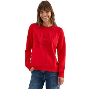 Cecil - Sweatshirt - Fiery Red - Met Belettering Artwork