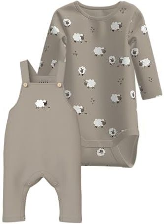 NAME IT - Set 'NBMVONNE' - Grijs - 2-delig - Rompertjes