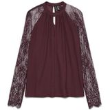 VERO MODA - VMMILLA - Blouse - Wijnrood - Lange Mouw