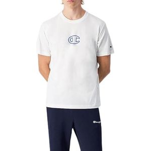 Champion Boy's Legacy Boy - Graphic Crewneck T-shirt met groot logo, wit (WW001), XL, Wit (Ww001), 13-14 jaar