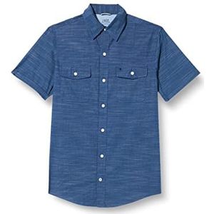 Izod Heren Washed Dobby Stripe Ss Shirt Vrijetijdshemd