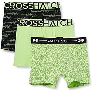 Crosshatch Heren RASKE Boxershorts Lime, L