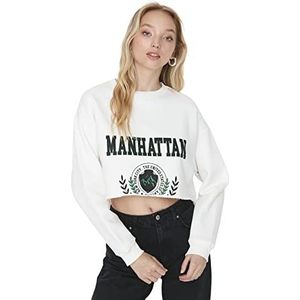 Trendyol Sweatshirt - Ecru - Regular XL Ecru, Ecru, XL