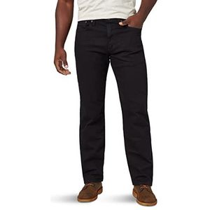 Wrangler Authentics Men's Classic Relaxed Fit Flex Jeans voor heren, Black Flex, 40W x 32L