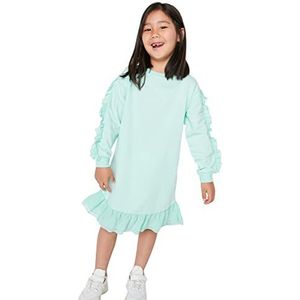 TRENDYOL Dames Woman Mini Bodycon Cowl Neck Knit Dress Jurk, munt, 6-7 Jahre