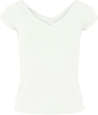 PIECES Dames PCMALIVA SS Off Shoulder V-hals Top Noos T-shirt, helder wit, S