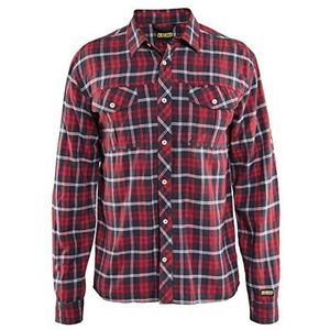 Blakläder 329911385689 x S flanel, maat XS, rood/marineblauw