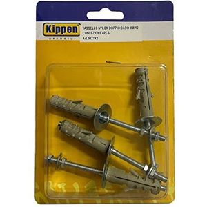 Kippen 9027K2 - set bestaande uit 4 pluggen voor uitbreidingsbevestiging van 12 mm met draadstang en dubbele moer