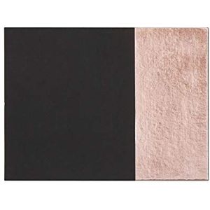 Premier Housewares Geome-Dips zwart en roségouden placemats, karton, PU-polyurethaan, 21 x 28 x 1