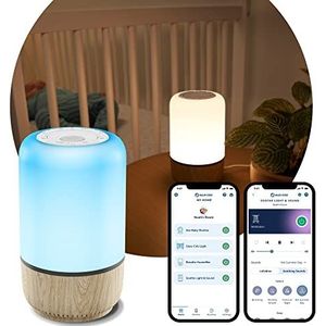 Maxi-Cosi Soothe Licht&Geluid, Slim nachtlampje voor baby's, apparaat met witte ruis voor baby's, onderdeel van Maxi-Cosi Connected Home - Compatibel met Alexa en Google Assistant