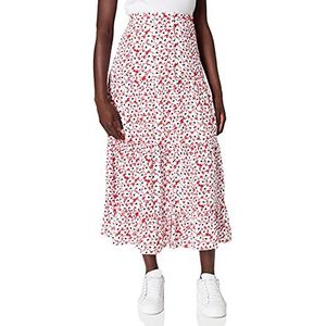 Tommy Jeans Dames Tjw Printed Tiered Midi Rok, Camo Bloemenprint, XXS