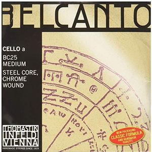Thomastik Belcanto Cello 4/4 touw, stalen kern, chroom, medium