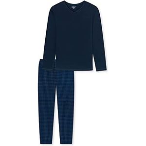 Uncover by Schiesser Herenpyjamaset, shirt en broek, lang - nachtkleding, Nachtblauw_177163, 58