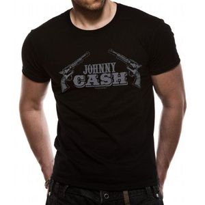 Heren Johnny Cash - Pistols T-Shirt zwart 3553TSBPL groot