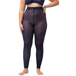 Ulla Popken, Dames, grote maten, kousenlegging, 60den, blauw, 60/62