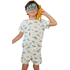 Petit Bateau Pyjama en masker voor jongens, Wit/Multicolor, 8 jaar