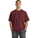 Washed Boxy T-shirt - Rood - Heren