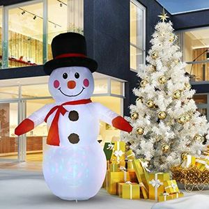 Uten Opblaasbare sneeuwpop 1,2 m, winterdecoratie, Kerstmis, touw, vaste nagels, waterdicht, de tuindeur op het balkon van de woonkamer kan worden gebruikt