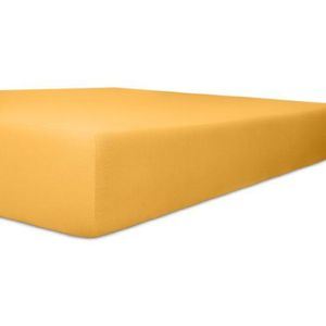 Kneer Hoeslaken, katoenmengweefsel, geel, 90 cm x 190 cm