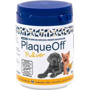 GRAU - het origineel - PlaqueOff voor honden, natuurlijk tandverzorgingspoeder, helpt tegen tandsteen en tandplak, 1 pakje (1 x 180 g), aanvullend voer voor honden
