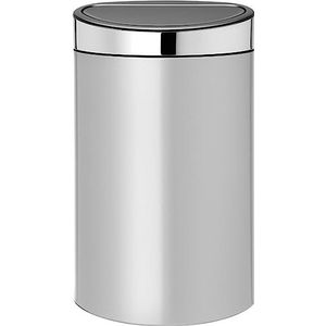 Brabantia Touch Bin Prullenbak - 40 liter - Metallic Grey/Brilliant Steel deksel