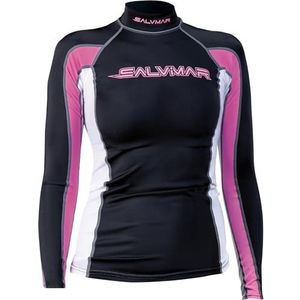 Salvimar Oasi Rash Guard Long SL Woman, elastisch beschermshirt voor dames, lange mouwen, van stof, met uv-bescherming (UPF) +50, maat L