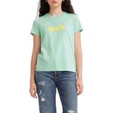 Levi's The Perfect Tee T-shirt Vrouwen, Offset Poster Logo Pastel Blue, S