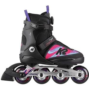 K2 Inline Skates Charm BOA ALU voor meisjes met K2 softboot, zwart - roze, 30F0120