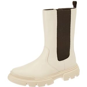 Geox Meisje J Junette Girl enkellaars, Lt Ivory Black, 32 EU