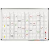 Legamaster 7-412000 Premium jaarplanner, uv-gehard whiteboard, verticaal jaaroverzicht, 90 x 60 cm,wit