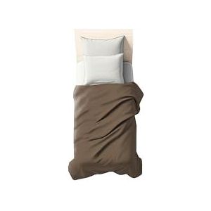 zer0bed, Bedlaken voor eenpersoonsbed, 160 x 290 cm, 100% katoen, donkerbruin, 1 stuk, enkel laken voor het laken