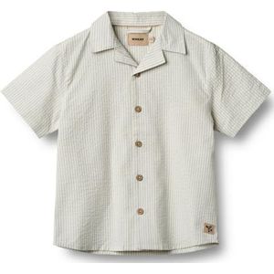 Wheat Unisex kinderen jongens S/S Anker GOTS gecertificeerd overhemd, 9444 Summer Blue Stripe, 122