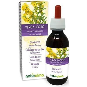 Echte guldenroede (Solidago virgaurea) kruid met bloemen Alcoholvrije moedertinctuur Naturalma | Vloeibaar extract druppels 120 ml | Voedingssupplement | Veganistisch