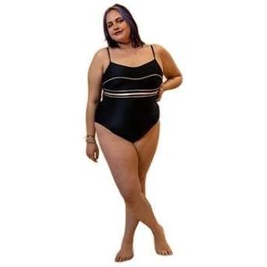 Haute pression Eendelig badpak voor dames, Zwart, 42-48