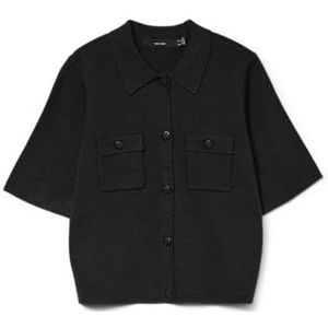 VERO MODA Vmgold Ss Collar Jacket, zwart, S