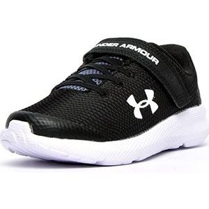 Under Armour Unisex Kids Pre School Pursuit 2 Ac Road Running Shoe, Black Black White White, 11.5 UK Child