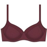 DORINA Carmen-Demi Carmen beha, licht gevoerd, gevormde cups, beugels, verstelbare bandjes, microvezel met verbrande strepen, rood, Rood, 75D