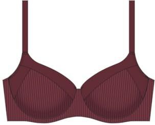 DORINA Carmen-Demi Carmen beha, licht gevoerd, gevormde cups, beugels, verstelbare bandjes, microvezel met verbrande strepen, rood, Rood, 75D