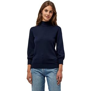 Minus Mersin rolkraag gebreide trui voor dames, zwart iris Solid, M