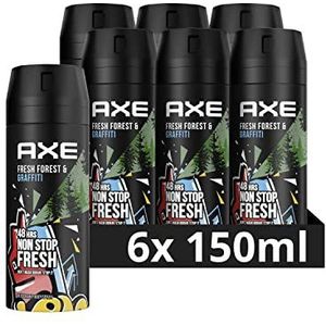 AXE Deodorant Bodyspray Fresh Forest & Graffiti - 6 x 150ml