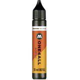 Molotow ONE4ALL Refill acryl, kleur 223 metallic zwart 30 ml, navulinkt voor permanente markers