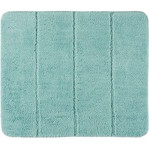 WENKO Badmat Steps Turquoise, 55 x 65 cm, badmat, antislip, buitengewoon zachte en dichte kwaliteit