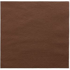 Servetten Ecolabel 2 Ply 18 Gsm 39X39 Cm Chocolade Weefsel - 1600 Eenheden