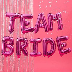 Ginger Ray Hot Pink Team Bride Hen Party Ballon Bunting Geen Helium Nodig
