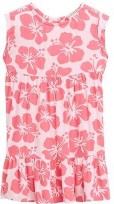 TOM TAILOR - Jurk - Pink - Bloemenprint - Korte Lengte - Normale Pasvorm