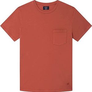 Hackett London Heren GMT Dye T-shirt, Roodhout, S