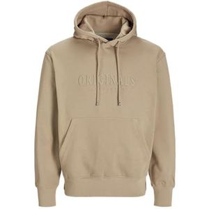 JACK & JONES Jorfrederiksberg Sweat Hood Sn capuchontrui voor heren, Humus, XL